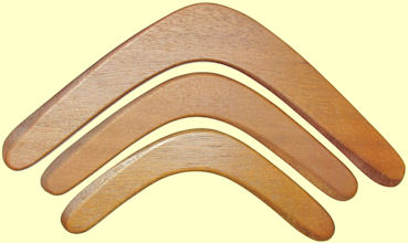 Plywood boomerangs, blank boomerangs, raw boomerags