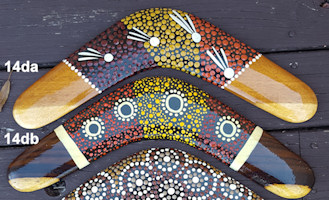 Traditional dot art boomerangs, 14in