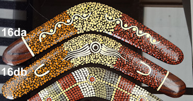 Dot art boomerangs, 16in